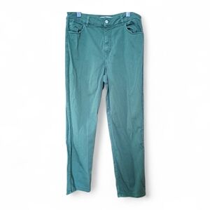 Simons Contemporaine Green Straight Leg Pants Size 12